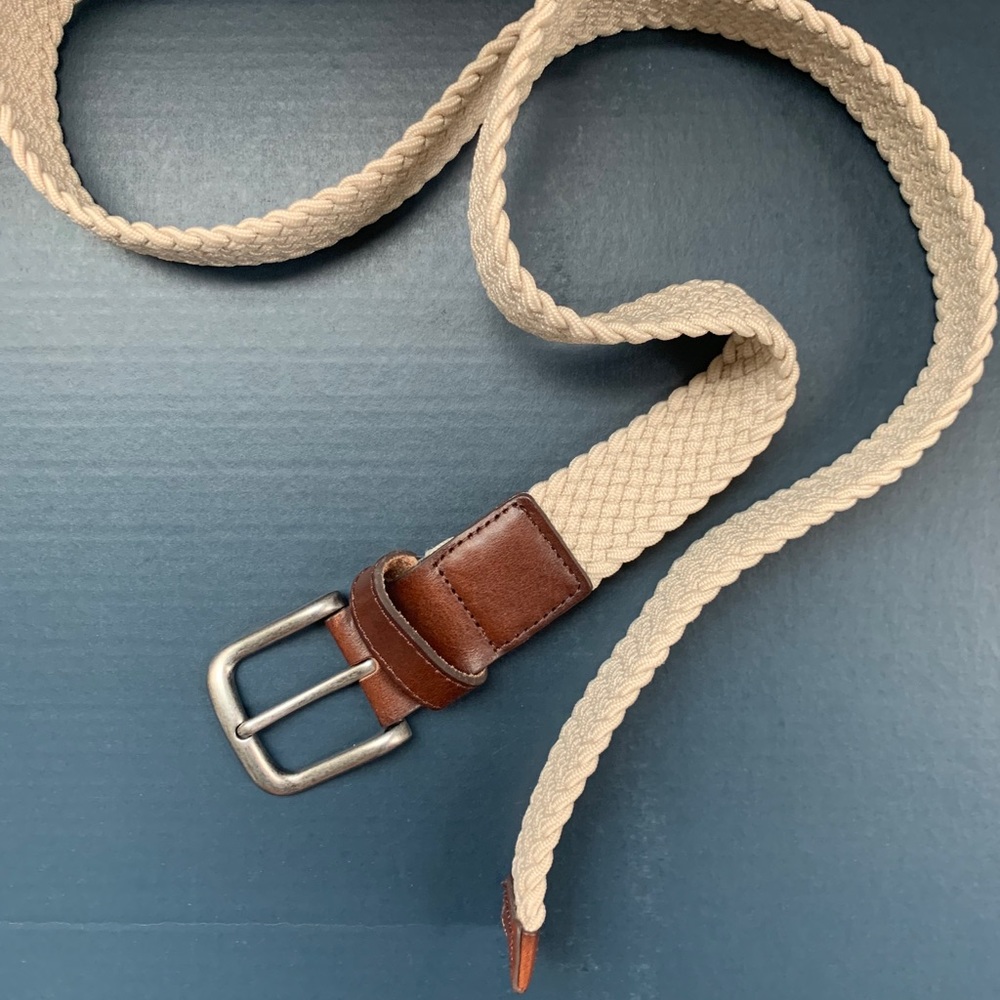 Express Men’s Leather Rope Belt NWT
